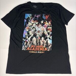 My Hero Academia Heroes Rising Men XL Shirt Black Short Sleeve Cotton Funimation